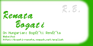 renata bogati business card